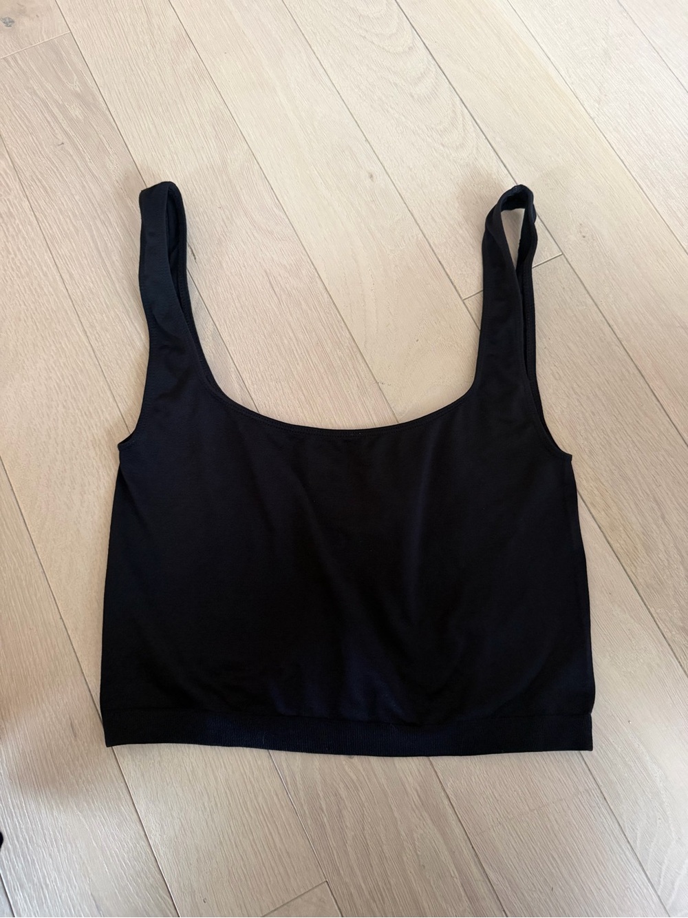 Free People Black Cropped Tank Size XS/S